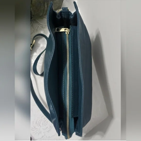 Viola Castellani Teal Satchel Two Way Carry Made in Italy - Picture 9 of 12